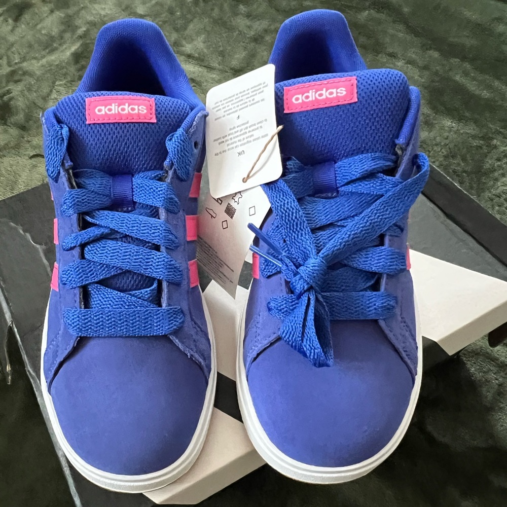 Adidas Royal Blue and Pink Sneakers